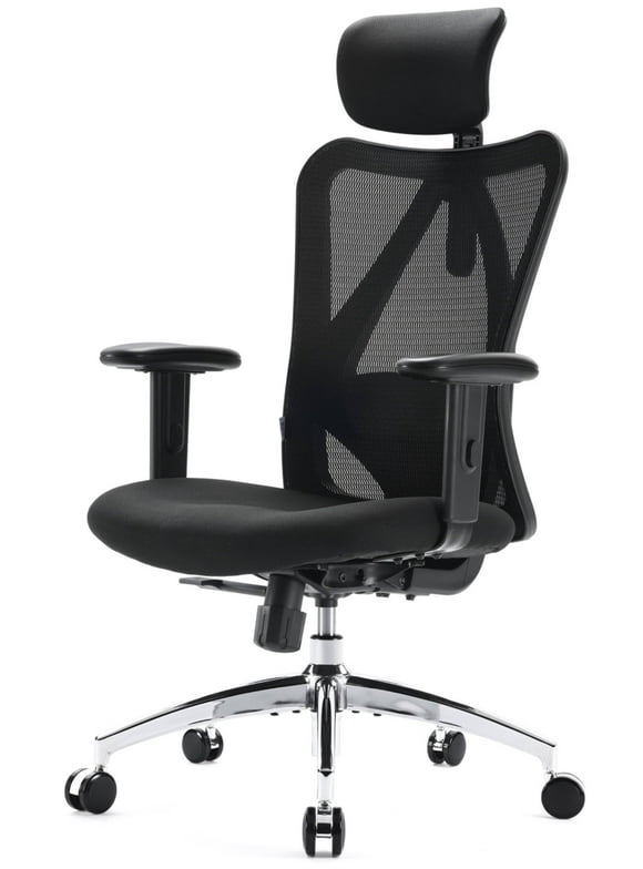 SIHOO Ergonomic Office Chair, Mesh Computer Desk Chair with Adjustable Lumbar Support, High Back chair for big and tall, Black