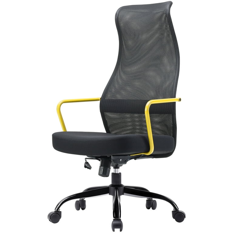 SIHOO Ergonomic Office Chair Mesh High Back Head and Lumbar Support, Computer  Desk Chair Adjustable Heigh and Tilt Function Yellow 