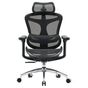 SIHOO Ergonomic Office Chair Doro C300 A3 Computer Desk Chair High-Back Mesh Chair with 3D Linkage Armrests & 4-Position Adjustable Backrest for Wide Seat for Big and Tall-300lbs-Black