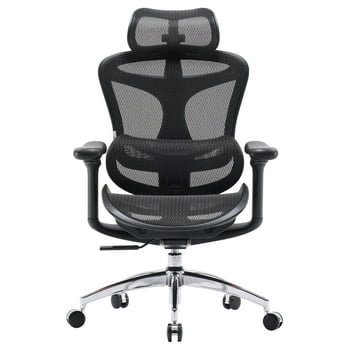 Sihoo Doro C300 Ergonomic Office Chair with Headrest, Lumbar Support, Adjustable Backrest, 3D Armrests, Breathable Mesh, Height & Tilt Adjustment - Black