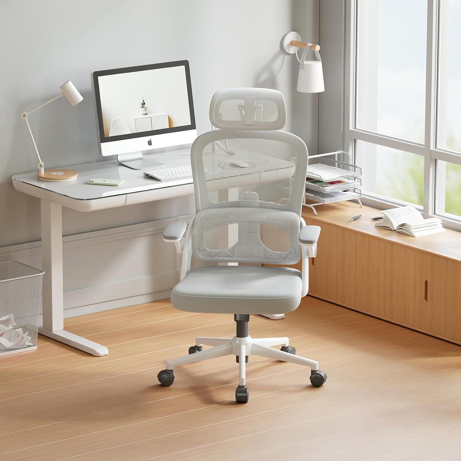 SIHOO M102C Ergonomic Office Chair, Twobacked Mesh Desk Chair with 3D Armrests, Up&Down Lumbar