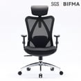 thumbnail image 1 of SIHOO M18 Mesh Ergonomic Office Chair with Adjustable Lumbar Support, High Back, Black, 1 of 14