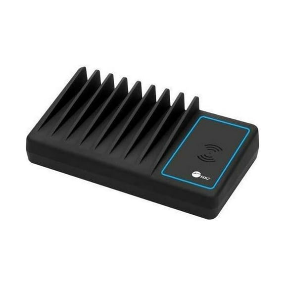 SIIG 10-Port USB-A/C & Wireless Charging Station With Ambient Light Deck