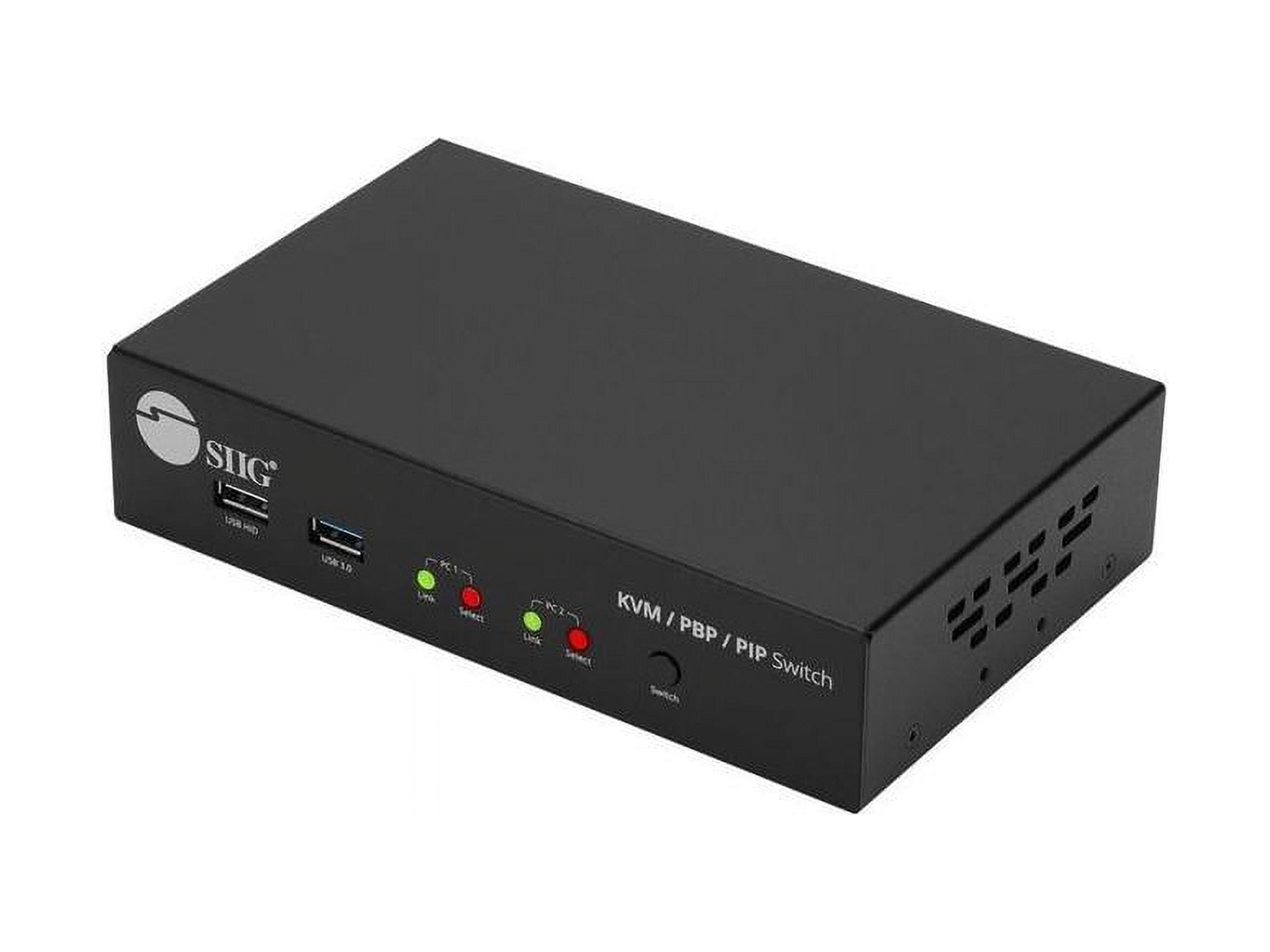 SIIG 2-Port 4K HDMI KVM Switch with PBP Roaming Mouse & PIP CEKV0G11S1