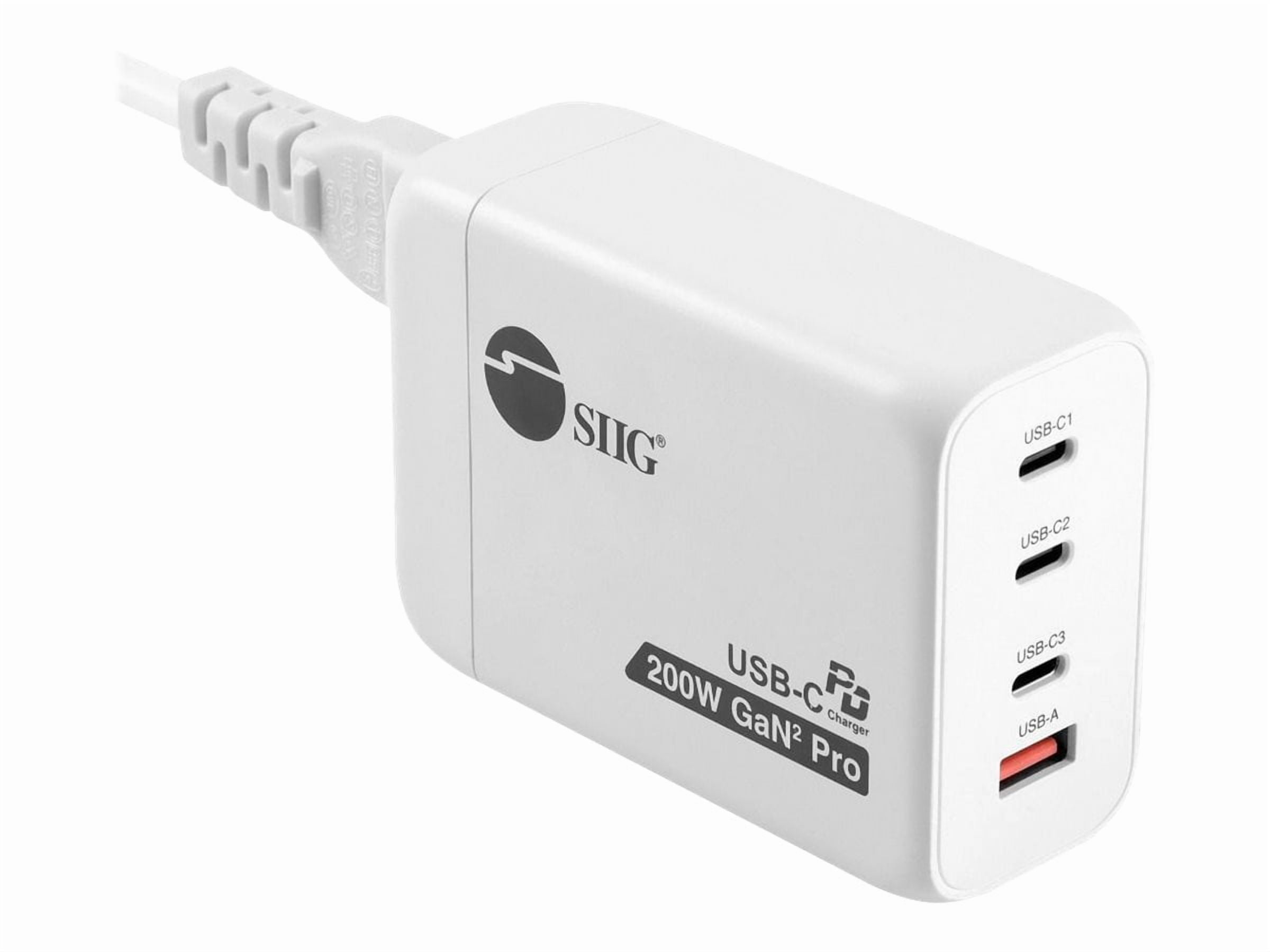 SIIG 200W GaN PD Combo Charger 3C1A ACPW1V11S1