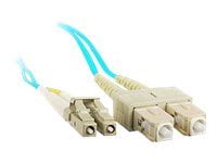 SIIG - Patch cable - LC multi-mode (M) to SC multi-mode (M) - 2 m - 2 m - fiber optic - duplex - 50 / 125 micron - aqua