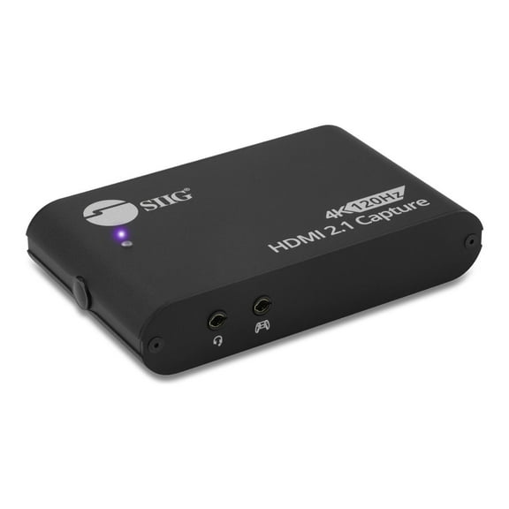 SIIG 4K120Hz HDMI 2.1 Capture Device for Gaming and Streaming - 4K60Hz Capture - 4K 120Hz/144Hz Loopout - USB-C 10Gbps - TAA Compliant - 4K120Hz HDMI 2.1 Capture Device for Gaming and Streaming - E...
