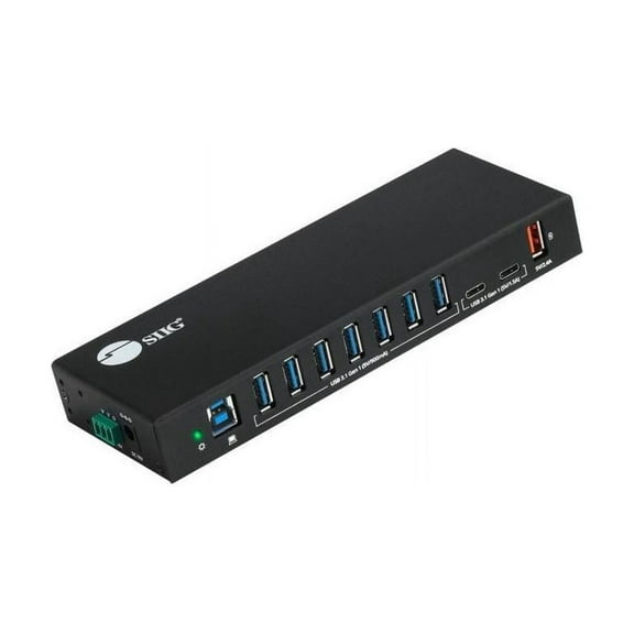 SIIG AC IDUS0811S1 10PT Industrial USB Gen 1 Hub w Dual USBC 65W Charging
