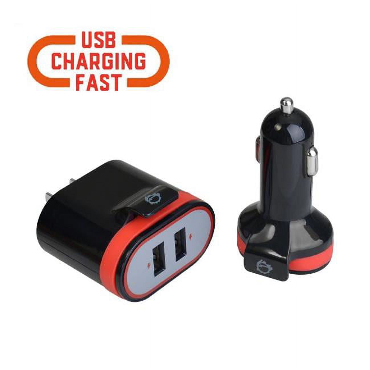 SIIG Fast Charging USB Wall Charger & Car Charger Bundle Pack White ACPW1A22S1