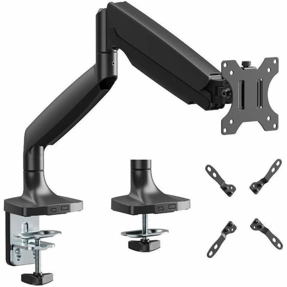 SIIG Single 45" Monitor Arm Mount 26.4 lbs-Black, Fits17"-45" Screens, up to 26.4 lbs, VESA 75/100/200