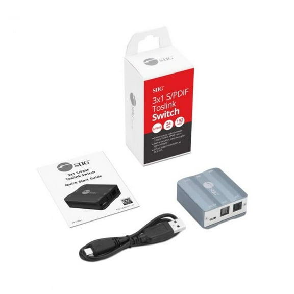 SIIG S/PDIF Toslink Switch, Gray