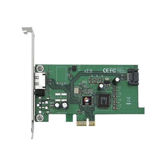 SIIG SATA II PCIe i/e - Storage controller - 2 Channel - SATA 3Gb/s / eSATA 3Gb/s - low profile - PCIe x1