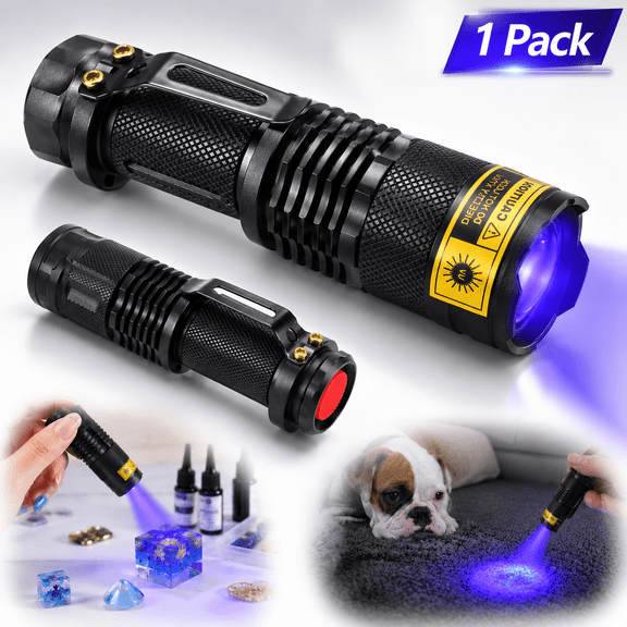 SIISLL Lightweight Mini Handheld Torch Detector Ultraviolet LED Flashlight, Resin Curing
