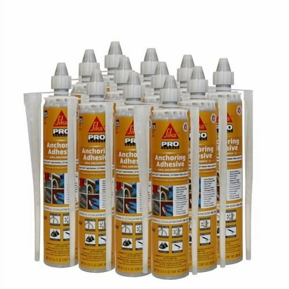 Sika AnchorFix-2 Construction Adhesive - Concrete Anchor Adhesive - 12 Pack, 10.1 fl oz, Gray