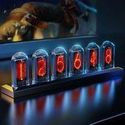 SIKAI CASE Nixie Tube Clock,RGB Nixie Tube,APP Control,Customized Electronic Album/Weather/Animation/Picture,5 IPS Display Screen