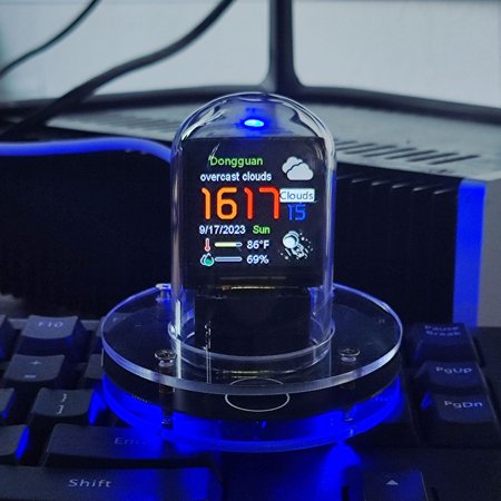 SIKAI CASE RGB Nixie Tube Clock- WiFi Connect Time /Calendar/Weather/Lights/Animation Customizeable