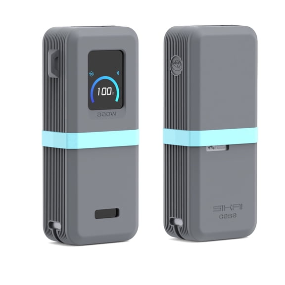 SIKAI CASE Silicone Protective Cover for Anker Prime Power Bank 26250mAh 300W A110A Travel Shockproof Case with Lanyard Hole and Tactile Grip Grey