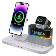 SIKAI CASE Wireless Charger for Apple,Magsafe 3 in 1 Wireless Charging Station RGB Alarm Clock for iPhone 15/14/13/12 iWatch Ultra/8/7/6/5,AirPods 3/2/Pro