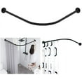 thumbnail image 1 of SIKAIQI Stretchable 304 Stainless L Shaped Bathroom Bathtub Corner Shower Curtain Rod Rack (Black 27.55"-39.37"x27.55"-39.37"), 1 of 5