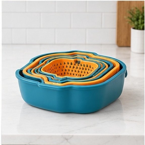 SILENRADAWN 1 Set Reusable Drain Basket Keeper Container Kitchen Washing Basket for Household Users