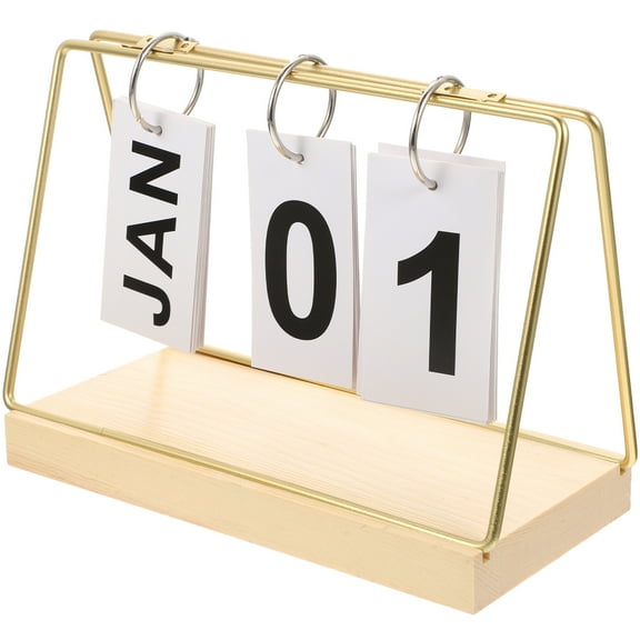 SILENRADAWN Golden Countdown Calendar Wood Day Countdown 1 Set 8.3x3.9x5.9in