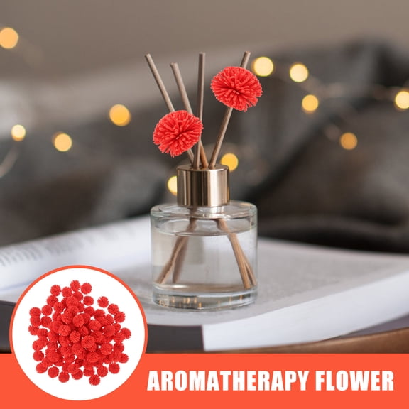 SILENRADAWN 100Pcs Red Flower Diffuser Accessory for Home Decor, Bedroom, Office, Bathroom