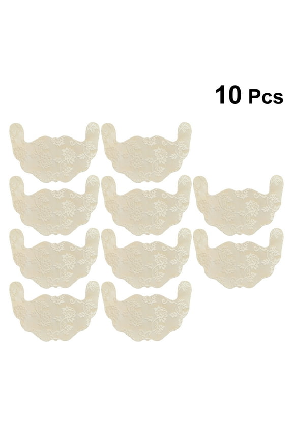 10Pcs Adhesive Bras Nipple Cover With Lift Lace Cloth Flat Shape Graceful Body Shape For Women Summer Wear