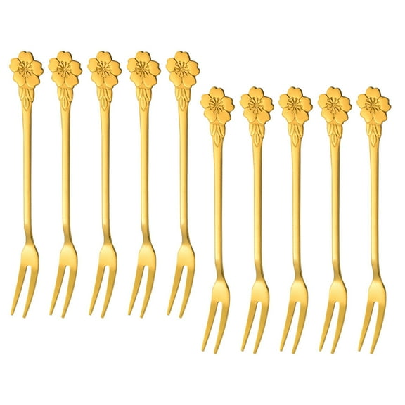 SILENRADAWN 10-Pack Fruit Tasting Forks, Perfect for Parties, Birthdays, Special Events, and Food Sampling