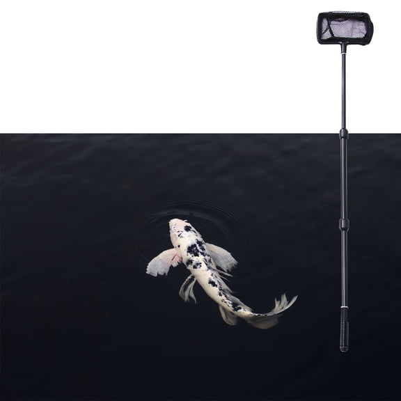 SILENRADAWN 1Pack Black ABS Nylon Telescopic Net for Fish Tank and Aquarium 39.30X5.89X5.89in