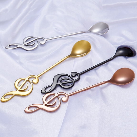 SILENRADAWN 1Pack Embossed Handle Coffee Spoons Golden With Titanium Coated Material Suitable For Coffee Time And Catering