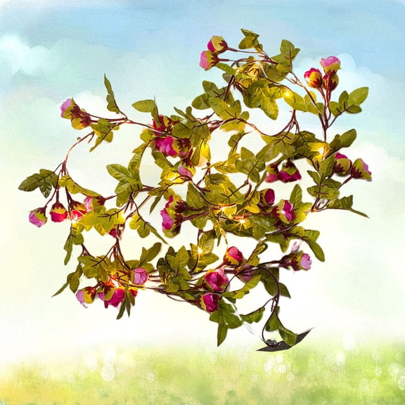 SILENRADAWN 1Pack Rattan Bulb String Lights Assorted Color Event Organizers 200x5x5cm Cloth Iron Decor