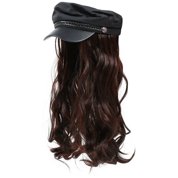 SILENRADAWN 1Pcs Hair Extension Hat With Curly Wig Hat Design For Women Autumn And Winter Wear