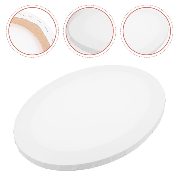 SILENRADAWN 1Pcs Oval Blank Canvas 41X31X1.5in White Wooden Diy Art Tool For Beginners