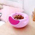 thumbnail image 1 of SILENRADAWN 1Pcs Pink Dual-Layer Snack Storage .5X8.35In Desktop Storage Bowl, 1 of 7