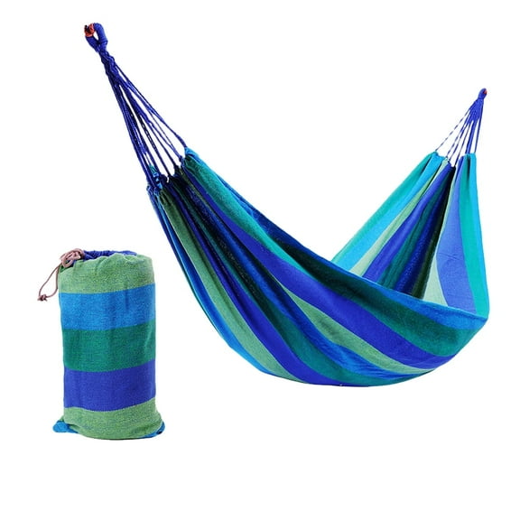 SILENRADAWN 1Set Multi Person Hammock Rainbow Striped Canvas for Hiking and Fishing 102.36x59.05in
