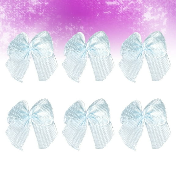 SILENRADAWN Soft Bowknot Sewing Wrapping Accessories Ribbon Bowknot Blue 200Pcs