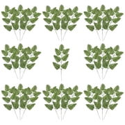 SILENRADAWN 25-Pack Artificial Green Leaves for Home Decor, Party Decorations, Crafting, and Event Styling Accents