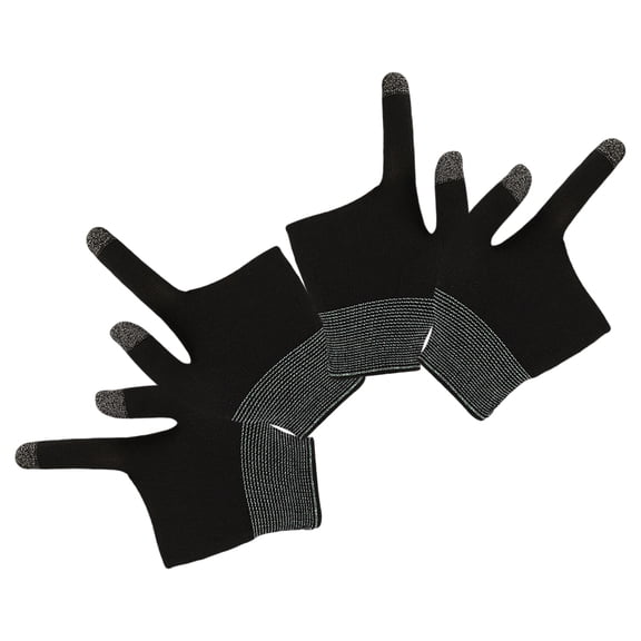 SILENRADAWN Gaming Gloves Black Nylon Graphene Fingertips Precise Touch Control