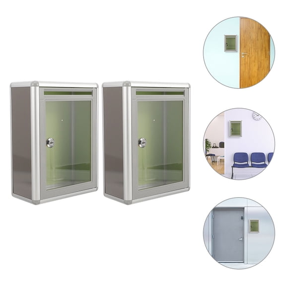 SILENRADAWN 2- Mount Mailbox Secure Lockable Mailbox for Home and Office 11.2x8.5x4.1 Inches