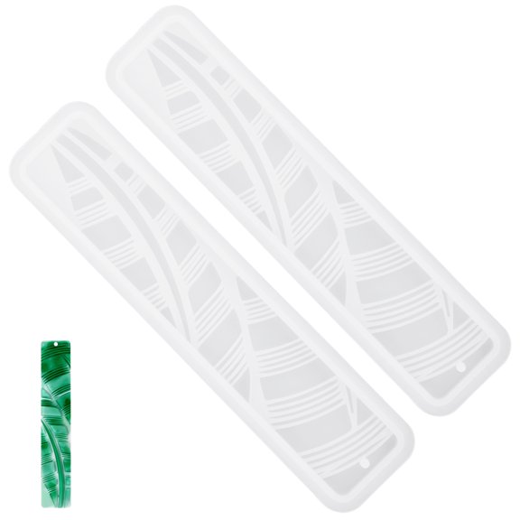 SILENRADAWN Silicone Leaf Shape Molds White 2Pcs For Craft Supplies