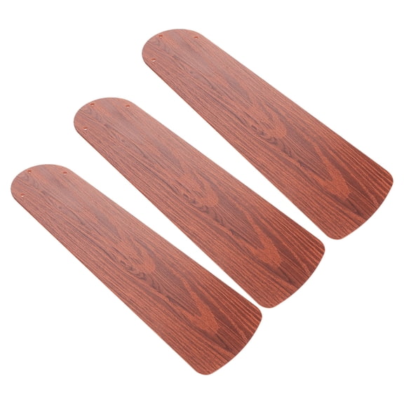 SILENRADAWN Weatherproof Dark Red Ceiling Fan Blades, Plastic, Wood Grain, 3Pcs