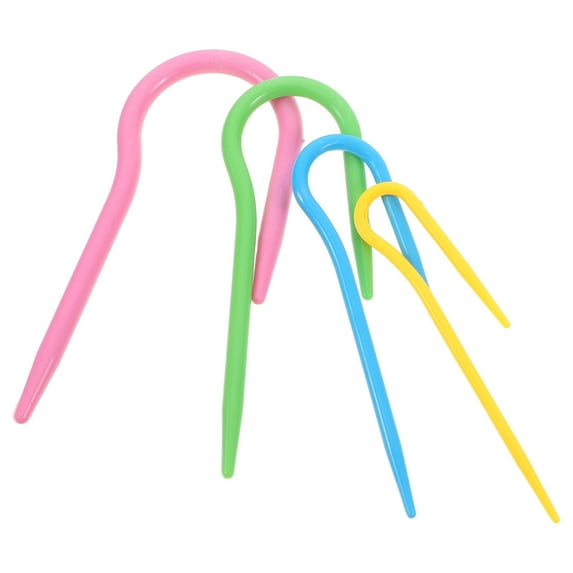 SILENRADAWN 4Pcs Curved Needles Ergonomic Lightweight Yarn Knitting Needles For Craft Enthusiasts