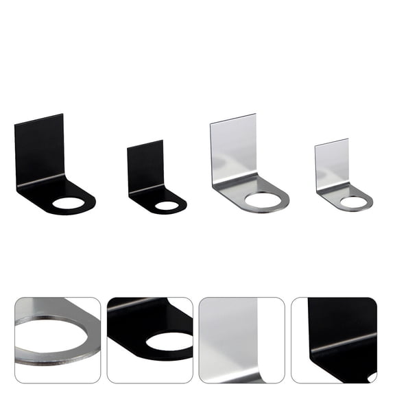 SILENRADAWN 4-Pack Aluminum Lotion and Soap Bottle Holders for Bathroom Wall Mount, Space-Saving Organizer