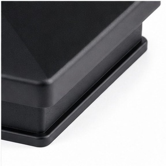 SILENRADAWN 4Sets Fence Post Caps Black Plastic Railing Cover Protector for Guardrail Fence Posts