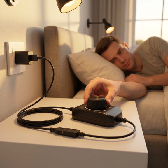SILENRADAWN Black USB LED Light Controller with Rotary Knob for Easy Brightness Adjustment