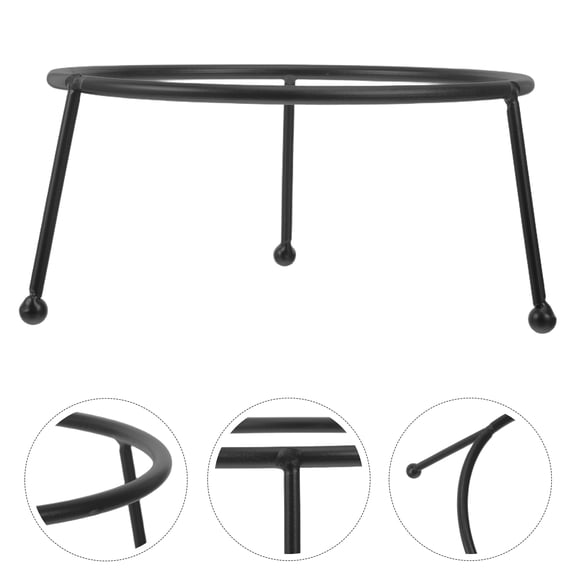 SILENRADAWN Black Wrought Iron Garden Orb Stand Weatherproof Metal Sphere Holder for Patio
