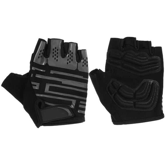 SILENRADAWN Summer Cycling Gloves Black Half Finger Breathable for Riding