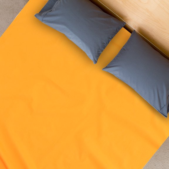 SILENRADAWN Orange Waterproof Fitted Sheet for Home Washable Mattress Protection
