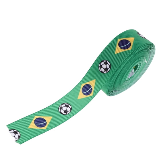 SILENRADAWN Football Themed Wired Ribbon for Bow Making Game Day Decor and Cheerleading Crafts