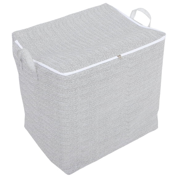 SILENRADAWN Grey Blanket Storage Bags with Zipper and Handles for Closet and Bedding Organization